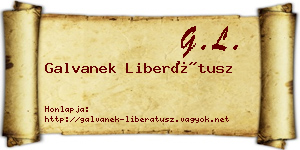 Galvanek Liberátusz névjegykártya